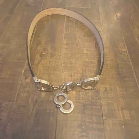 Brighton Black leather Adjustable Toggle belt - Picture 2 of 10